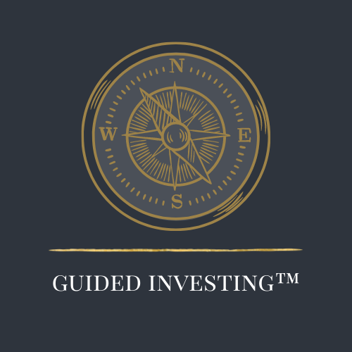 Logo for Guided Investing™ with Compass for Direction