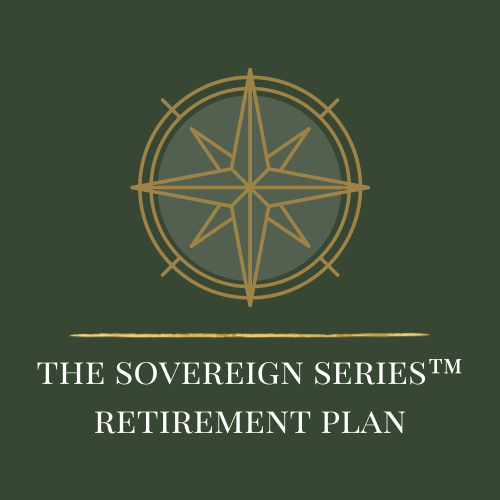 Logo for Sovereign Series Retirement Plan with Compass for Direction
